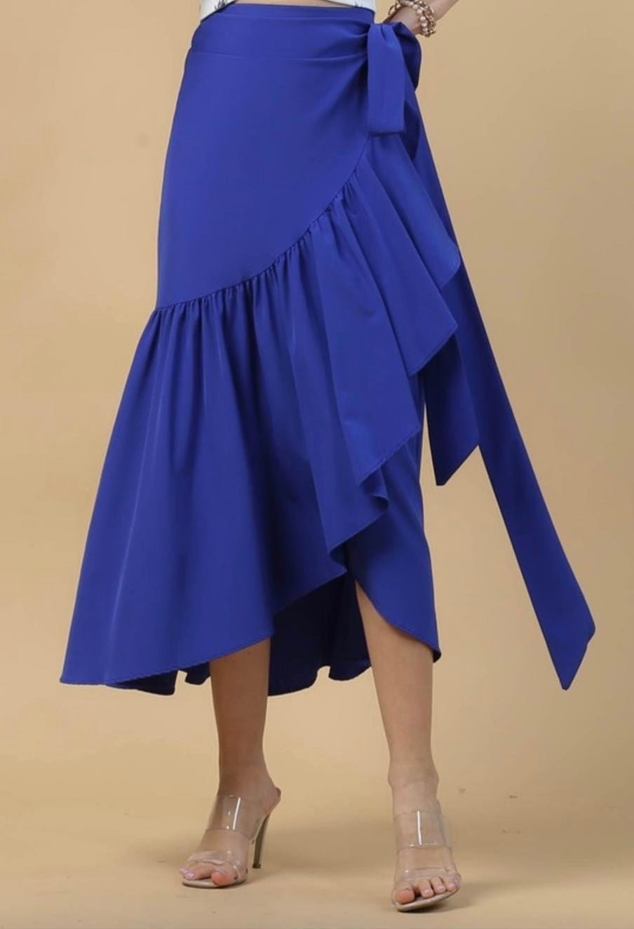 Wrap Around Multiway Royal Blue Skirt / Dress