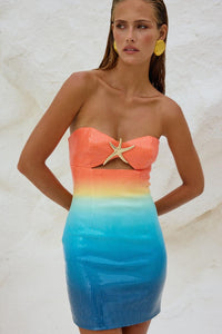 Colorful Short Sequins Dress With Removable Stars