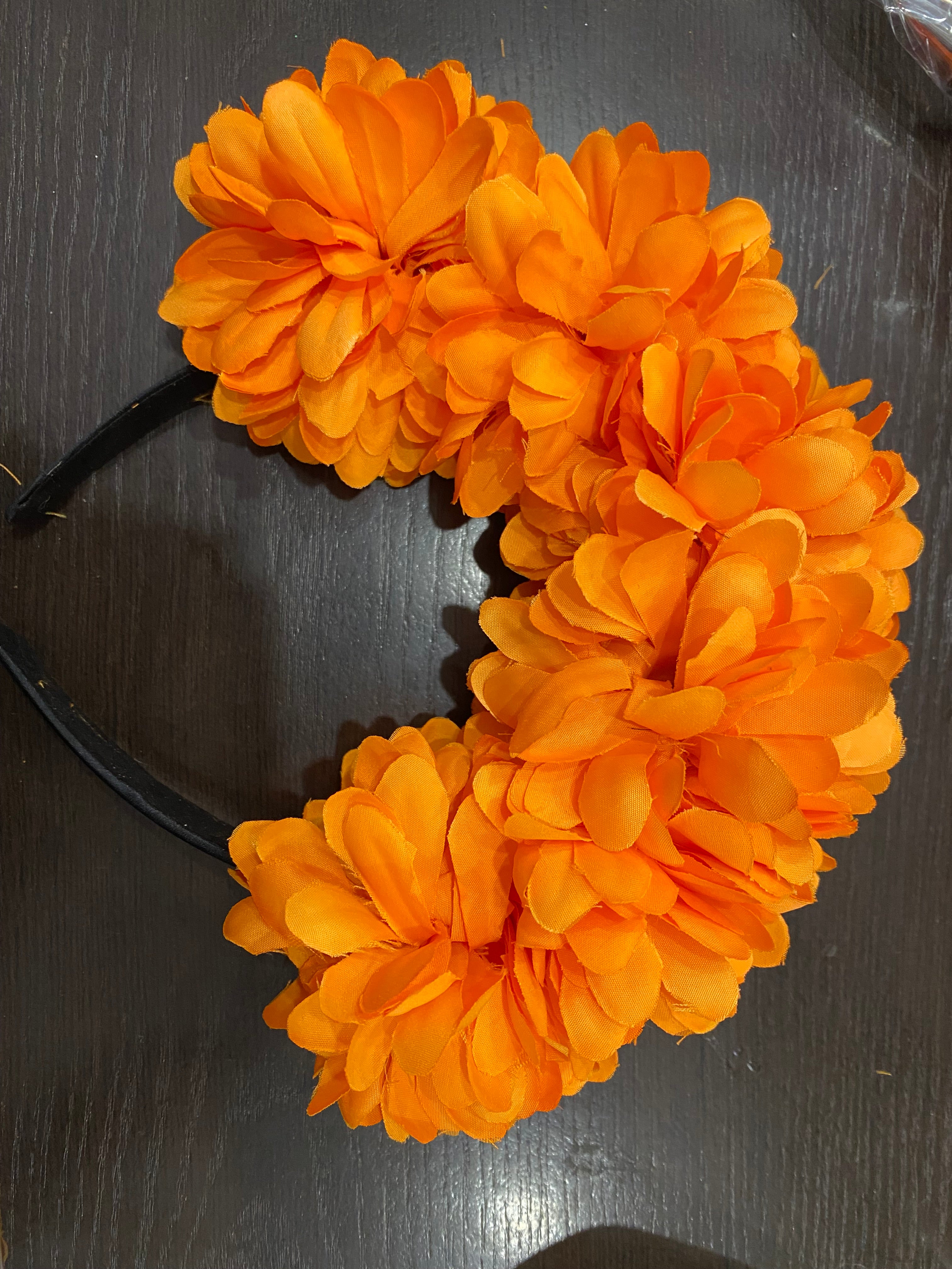Orange Floral Catrina Headband
