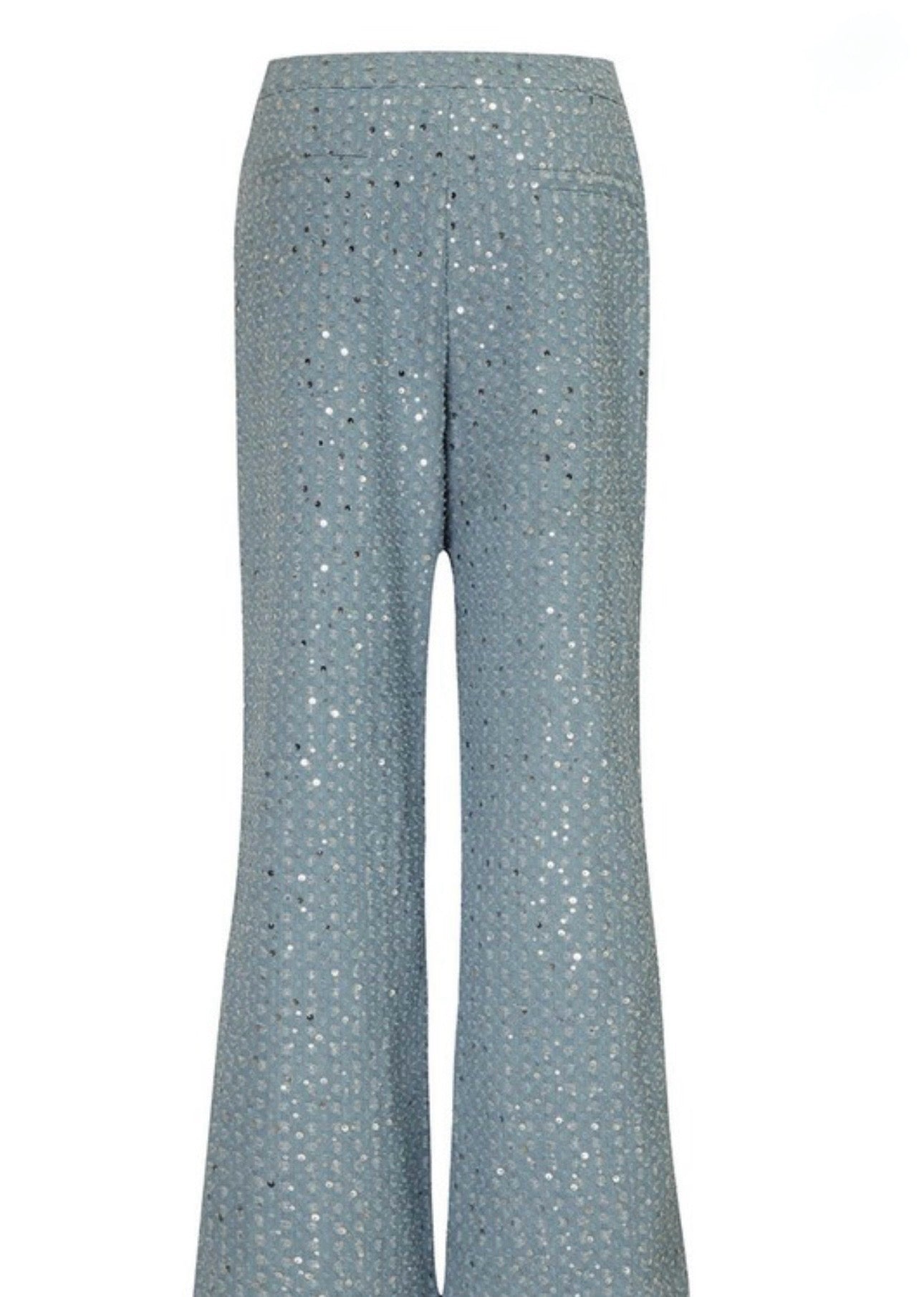 Denim Silver Sequins Set