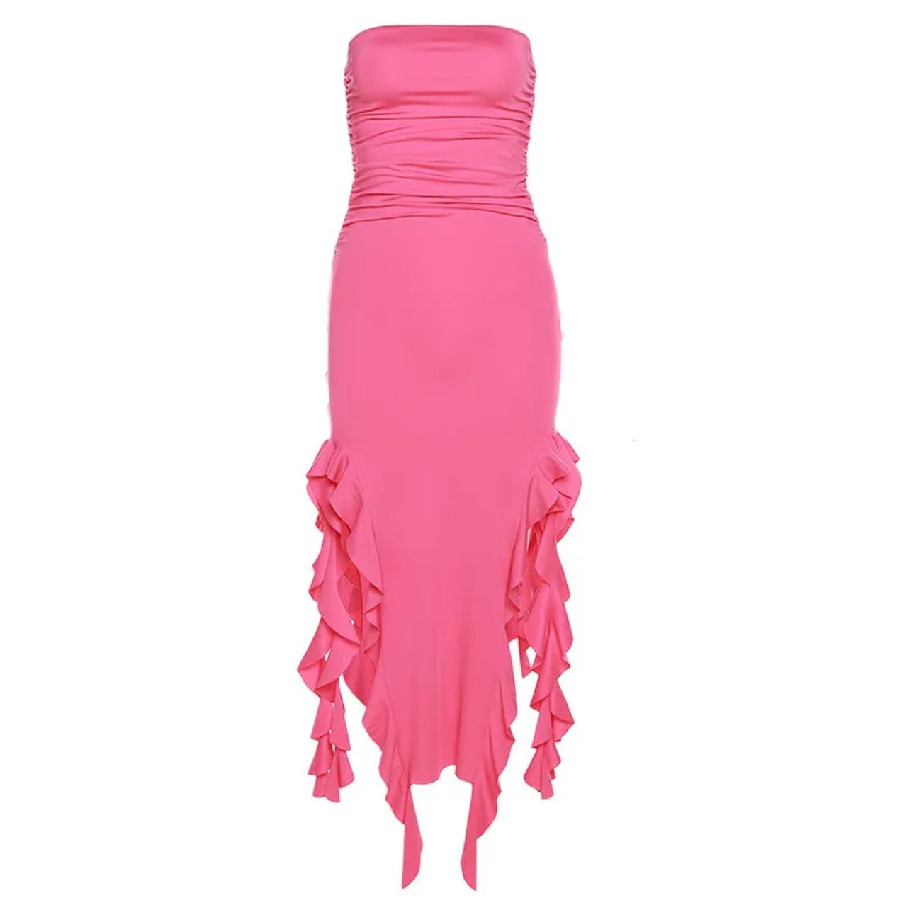 Pink Strapless Dress