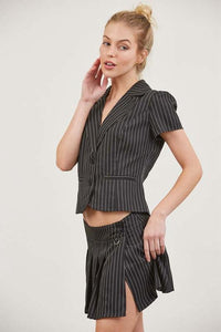Pinstripe Black and White Set