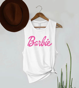 White & Pink Barbie Shirt