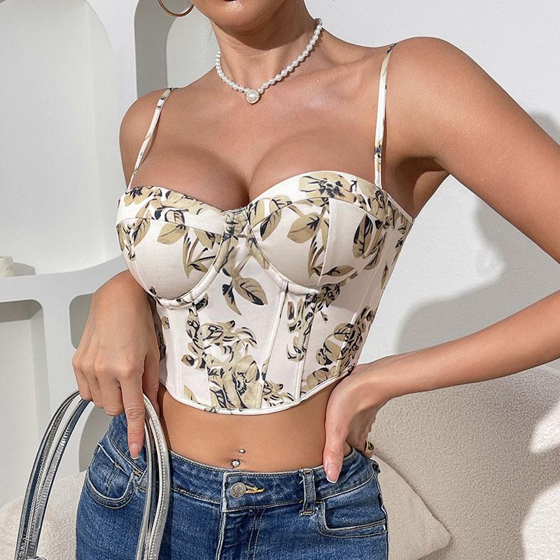 White and green laced up corset