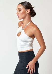 White Rose Halter Top