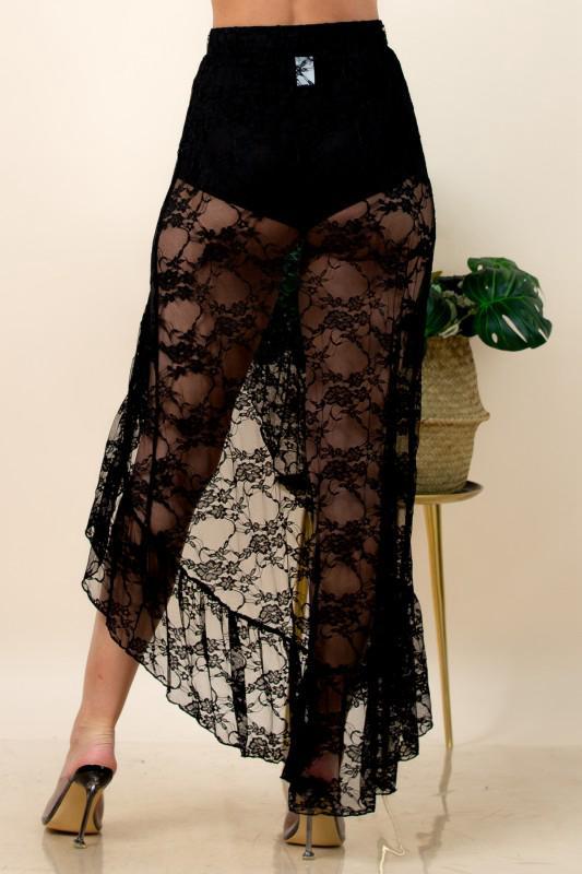 Black lace cut out skirt no pant included