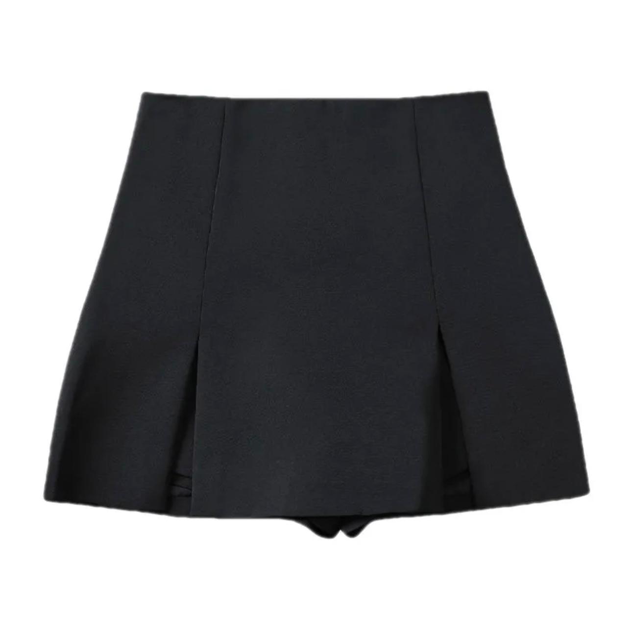 Black Pleated Skort