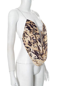 Leopard Top Open Back