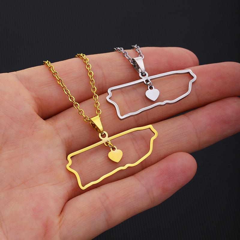 Heart charm map of Puerto Rico