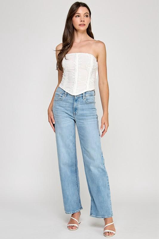 White Lace Corset Top