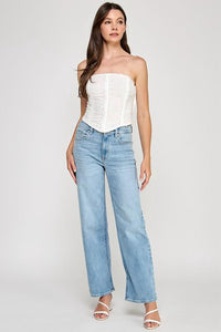 White Lace Corset Top