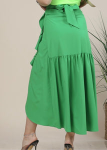Wrap Around Multiway Kelly Green Skirt / Dress