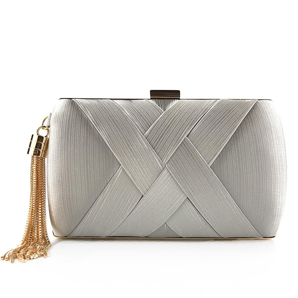 Metallic Weave Clutch Bag