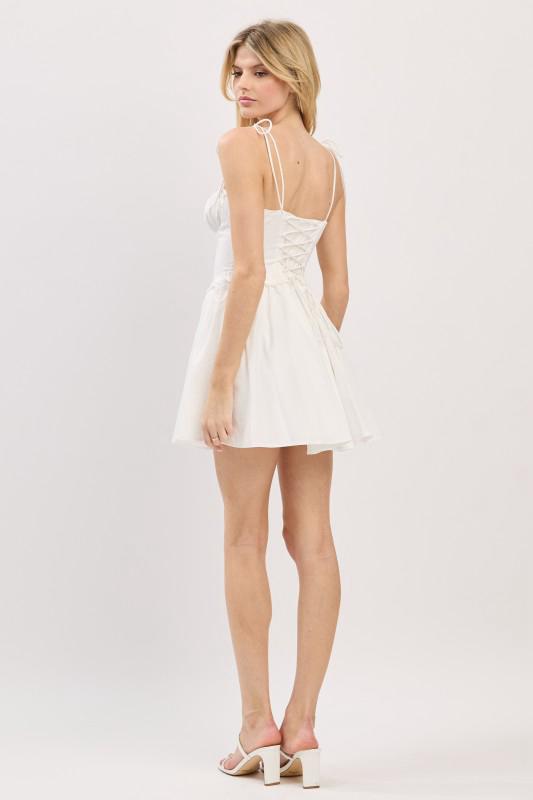 White Corset-Style Short Dress