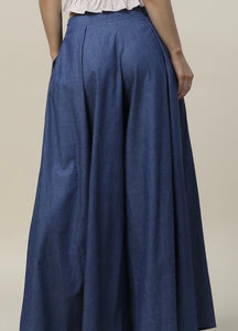 Denim Palazzo Pants