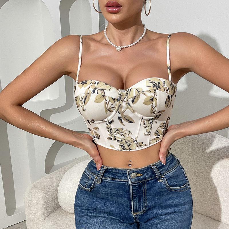 White and green laced up corset