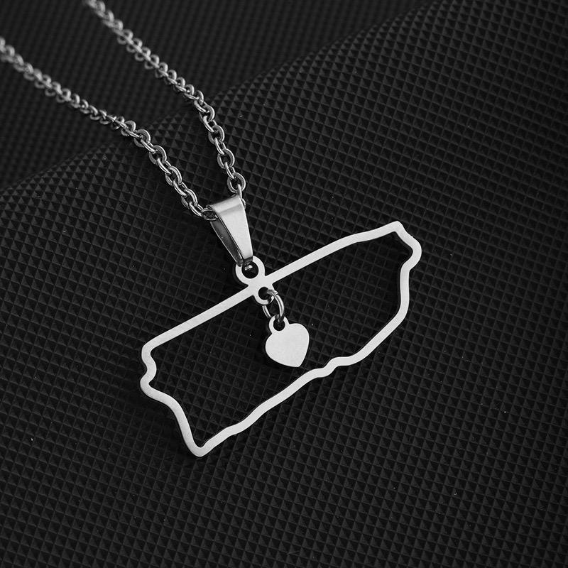 Heart charm map of Puerto Rico