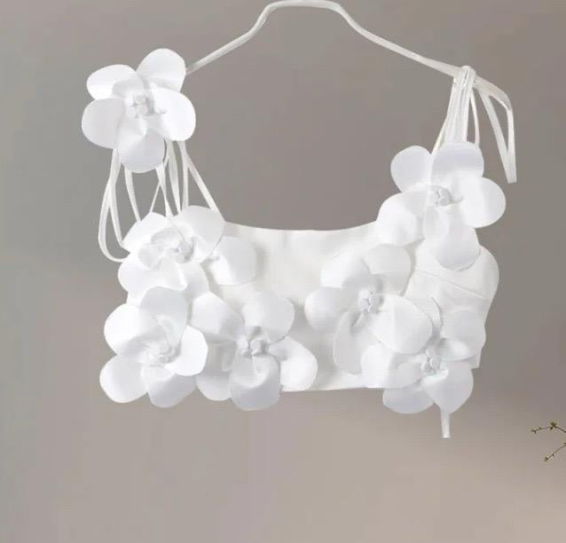 White Flower Adjustable Top