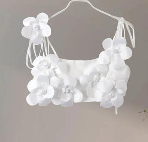 White Flower Adjustable Top