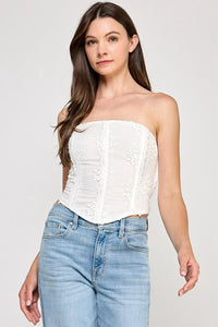 White Lace Corset Top