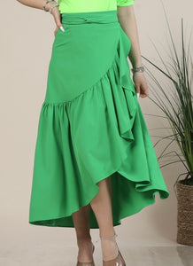 Wrap Around Multiway Kelly Green Skirt / Dress