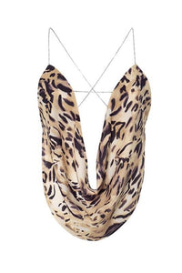 Leopard Top Open Back