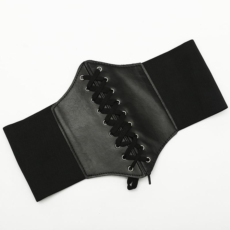 Black corset belt adjustable