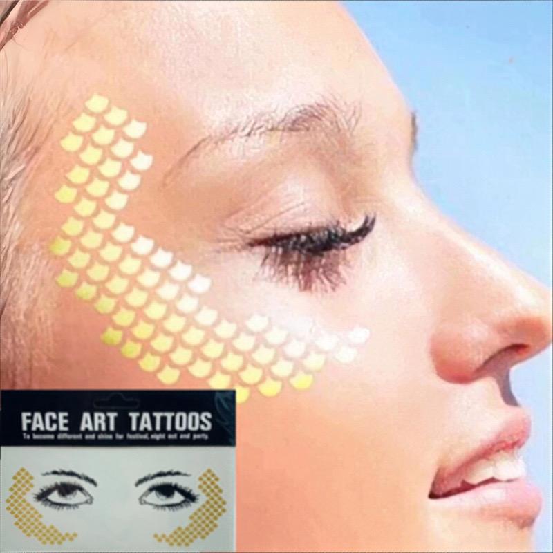 Metallic Face Tattoos