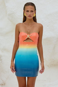 Colorful Short Sequins Dress With Removable Stars