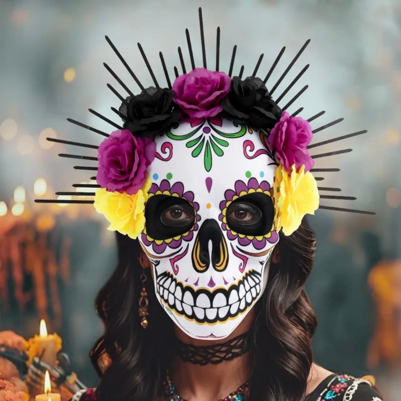 Catrina Flower Face Mask