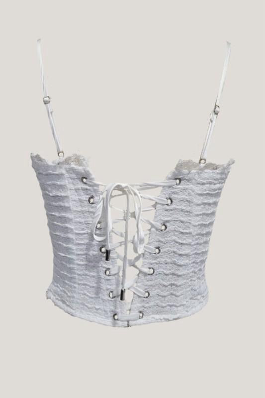 White Textured Corset