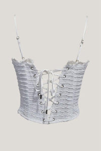 White Textured Corset