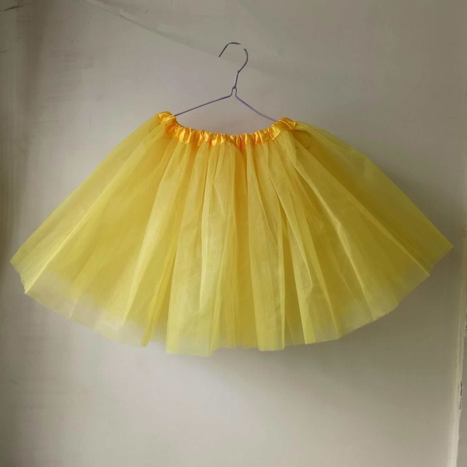Yellow tutu short skirt