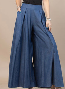 Denim Palazzo Pants