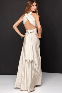 Champagne Long Formal Multiway Dress