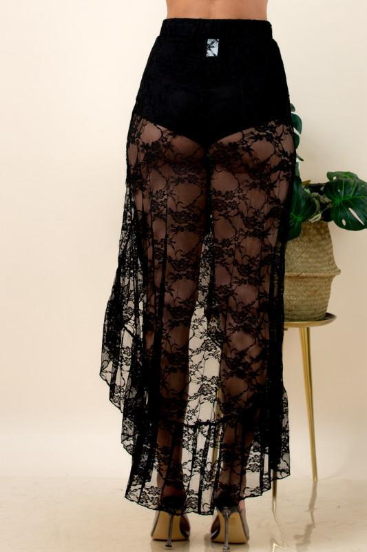 Black lace cut out skirt no pant included