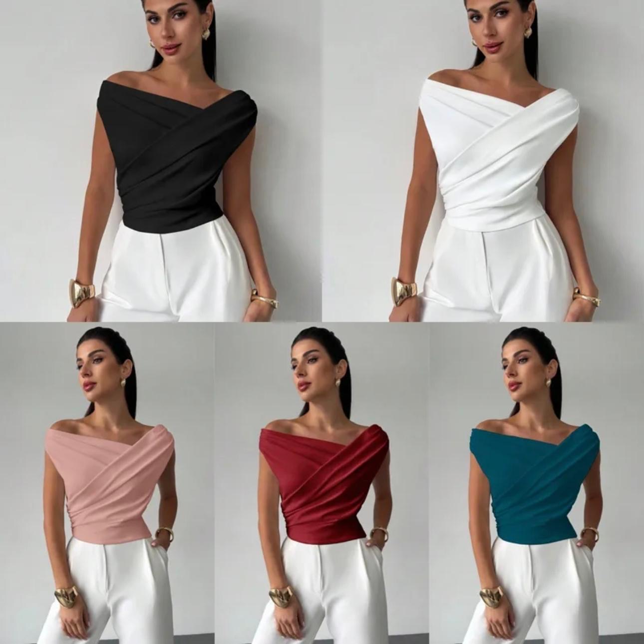White and black top cross shoulder