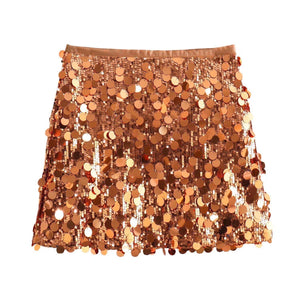 Sequin skirt: Pink, Red, Violet, Bronze