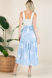 Wrap Around Multiway Denim Stars Skirt / Dress