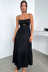 Black Tiered Maxi Dress