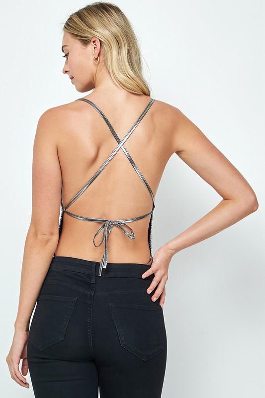 Silver Metallic Bodysuit