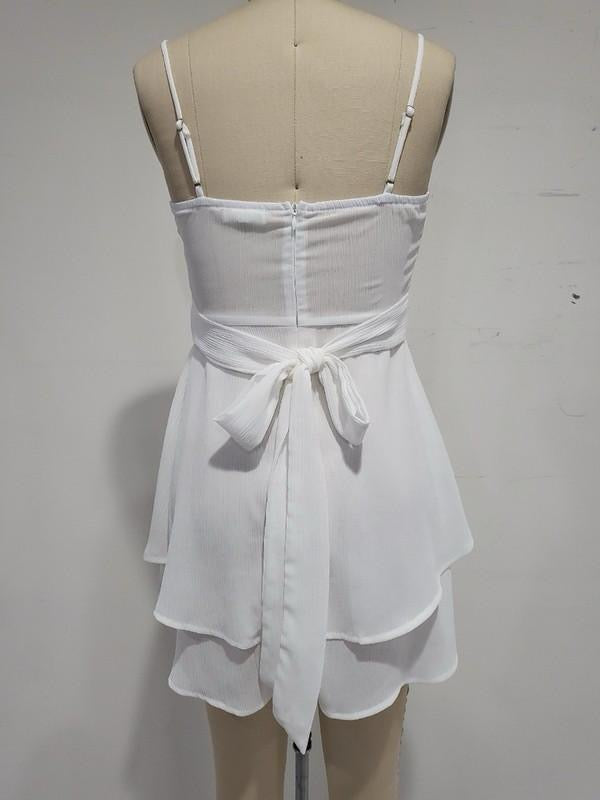 White romper dress