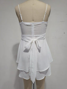White romper dress