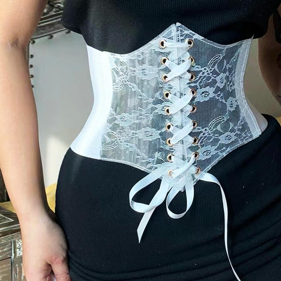 White Lace Waist Corset