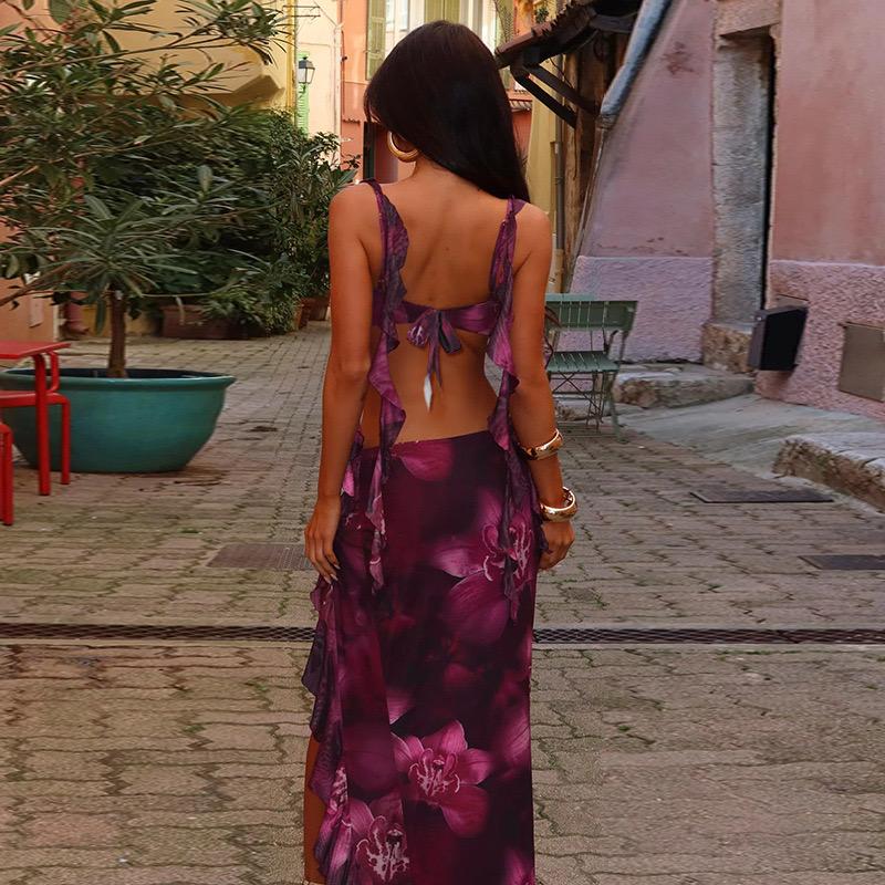 Floral Purple Toned Set