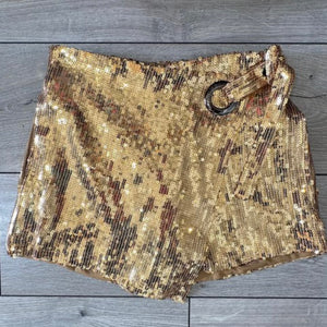 Gold Sequins Skort