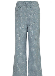 Denim Silver Sequins Set