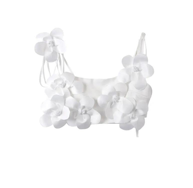 White Flower Adjustable Top