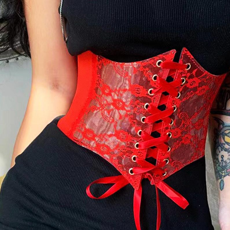 Red Lace Waist Corset