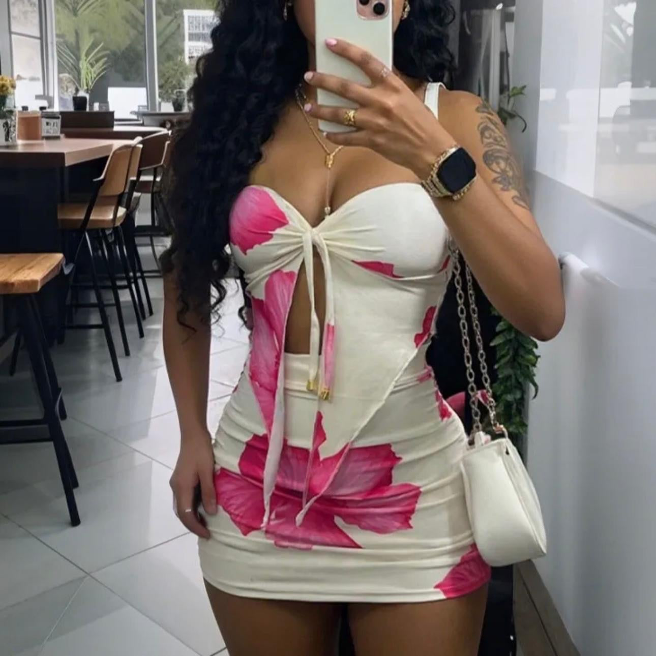 Flower de Maga set white and pink